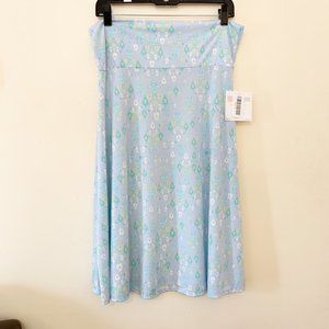 SOLD❗️LuLaRoe Azure Skirt Light Blue Floral Print XL